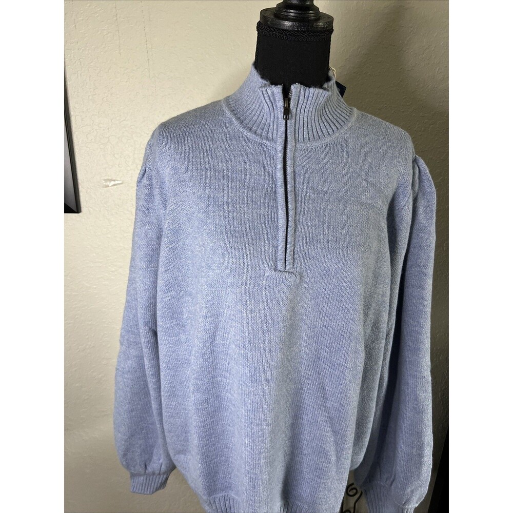 Universal Thread Women’s Blue 1/4 Zip Puff Mock Neck Sweater Size 1X